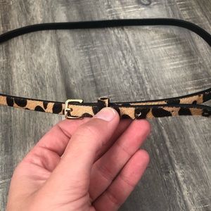 Women’s Jcrew Leopard Calf Hair skinny belt